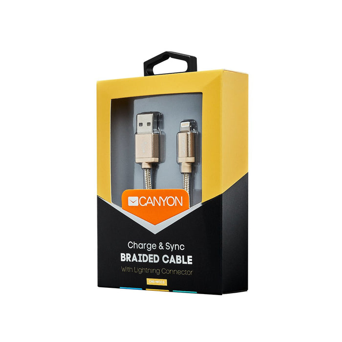 Canyon Cable Mfi-3 Lightning 12w 1m Gold
