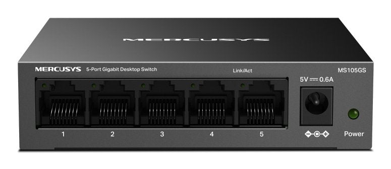 EAN 6957939001315 - Mercusys MS105GS switch No administrado Gigabit Ethernet (10/100/1000) Negro imagen 1