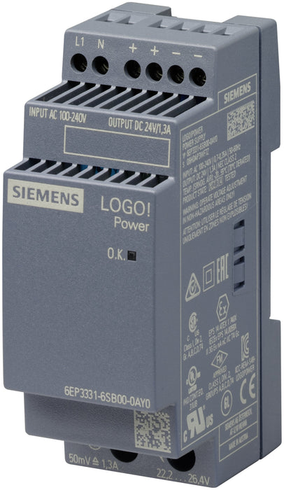 Siemens 6ep33316sb000ay0 Logo!Power 24v 1,3a Geregelte Stromversorgung