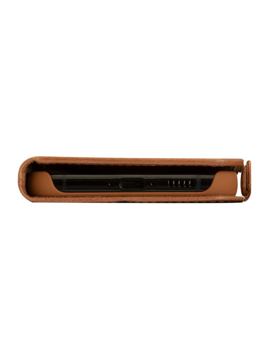 Dbramante1928 Copenhagen - Flip-Hlle Fr Mobiltelefon - Genarbtes Leder - Hellbraun - Fr Samsung Galaxy A54