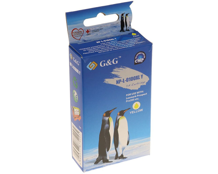 Tinta G&G Compatible Con Lexmark  C100xl 14n1095e Xl-Amarillo