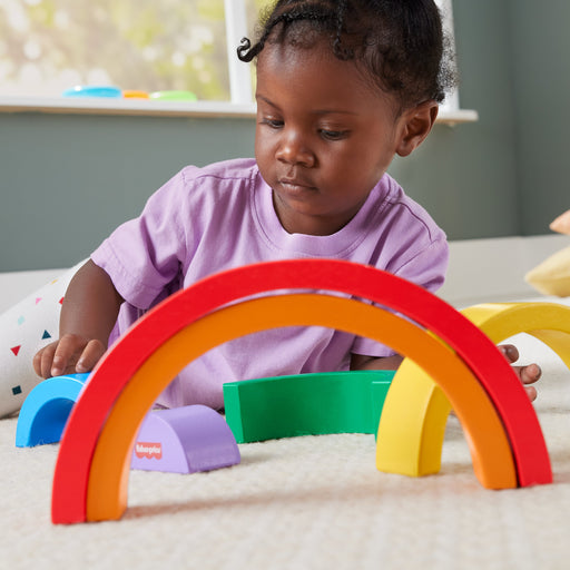 EAN 0194735238316 - Fisher-Price Wooden Stacking Rainbow imagen 2
