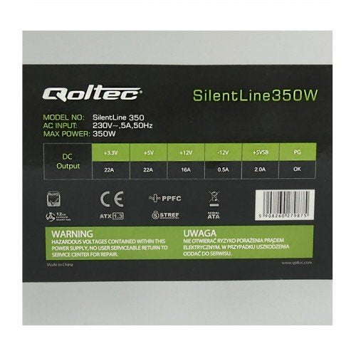 Qoltec Atx 350w Bulk Unidad De Fuente De Alimentación 20+4 Pin Atx Gris