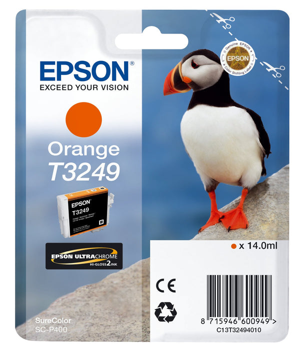 EAN 8715946600949 - Epson T3249 cartucho de tinta 1 pieza(s) Original Naranja imagen 1