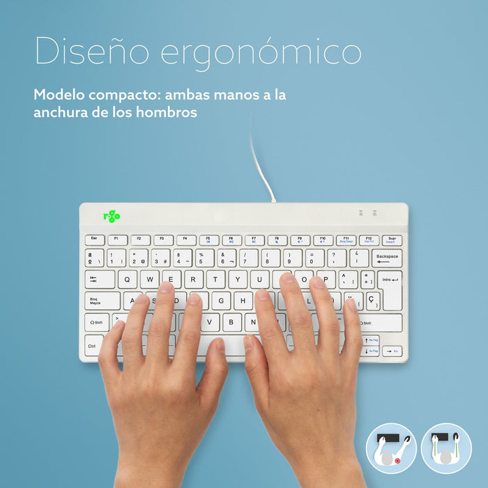 EAN 8719274492221 - R-Go Tools RGOCOESWDWH teclado Universal USB Español imagen 8