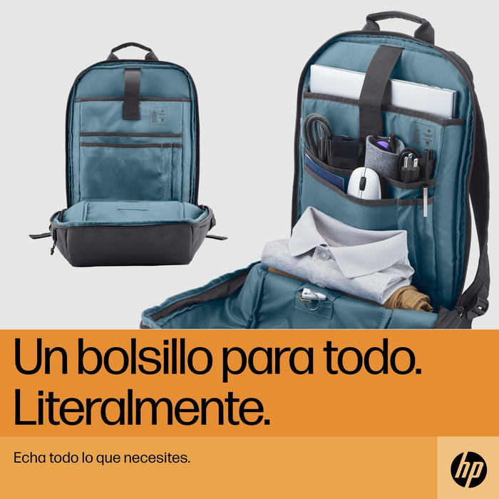 Mochila Hp Travel Para Portátiles Hasta 15.6' Gris