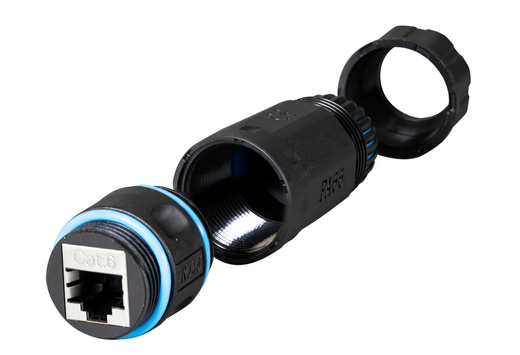 Conector Hembra Rj45 Cat.6 Ip68 Con Acoplamiento De Retroalimentación.