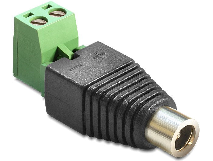 EAN 4043619654239 - DeLOCK 65423 cambiador de género para cable DC 2.1 x 5.5 mm 2p Negro, Verde imagen 2