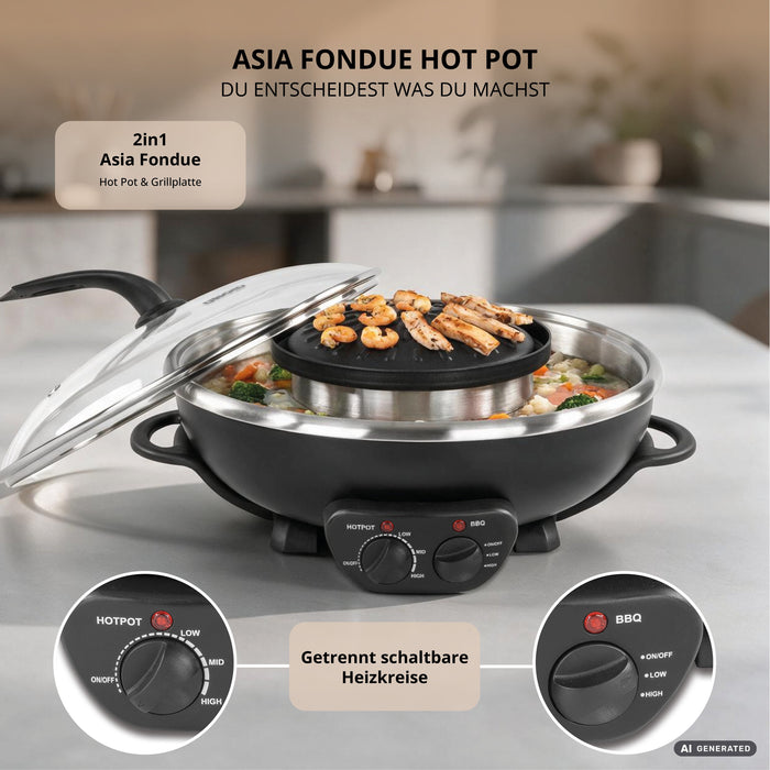 EAN 4011689487453 - Unold 48745 Asia Fondue Hot Pot 5 L 4 personas(s) imagen 16