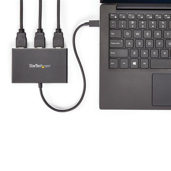 Startech.Com Splitter Divisor Usb-C A 3 Puertos Hdmi Hub Concentrador Ladrón Mst Usb Tipo C De 3 Puertos Adaptador De Vídeo Usb-C Macho A Hdmi Hembra 30 Cm Negro Admite 4k30hz (3840 X 2160) Para P/N: Tb33a1c