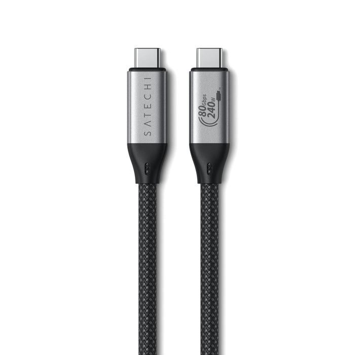 Satechi Usb4 V2 Pro Cable Cable Usb Usb4 Gen 4x2 1,2 M Usb C Plata, Negro