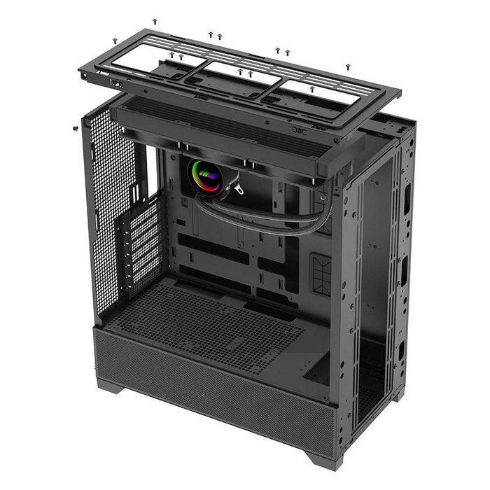 Caja  Pc Xilence Flux X916.Argb Negra, Vidrio Templado Xg178