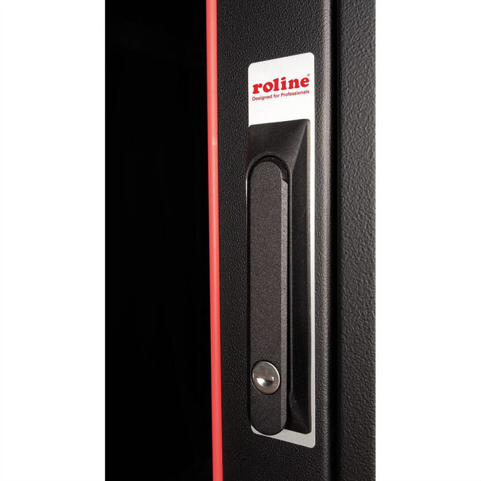 Roline 19-Zoll Netzwerkschrank Pro 47 He, 600x600 Bxt Glastr Schwarz