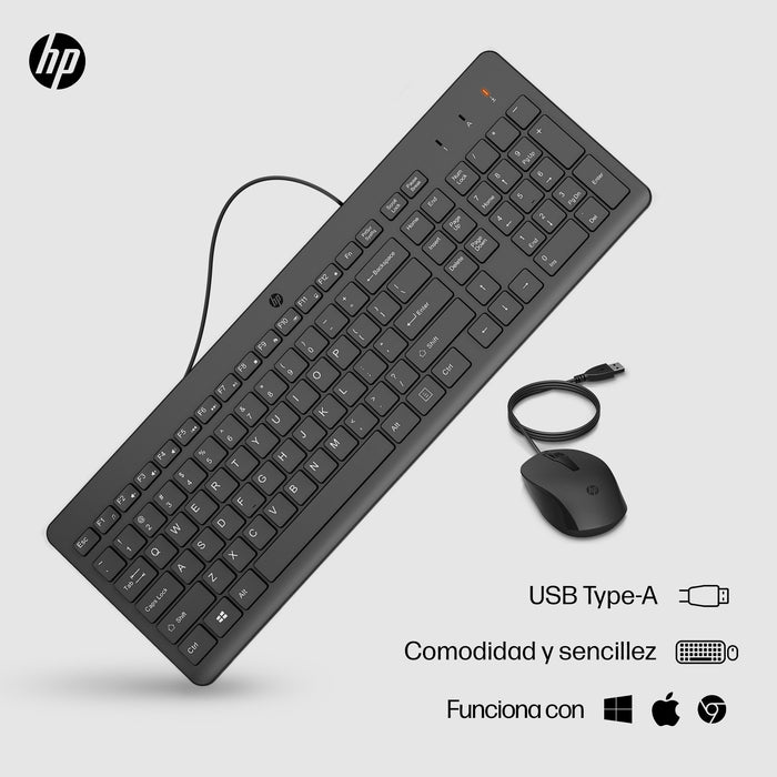 EAN 0196786788109 - HP 150 Wired Mouse and Keyboard Combination teclado Ratón incluido USB Negro imagen 2
