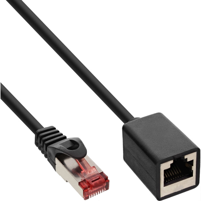 Cable De Red Inline S/Ftp Pimf Cat.6 250mhz Cobre Libre De Halógenos Negro 3m Extensión