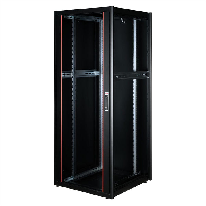 Roline 19-Zoll Netzwerkschrank Basic 42he, 800x800 Bxt Glastr Schwarz