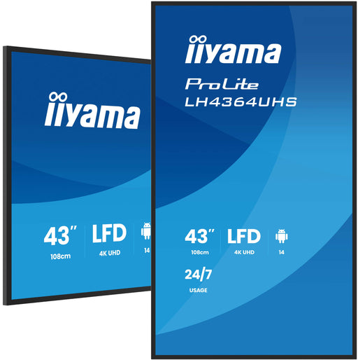 EAN 4948570125302 - iiyama LH4364UHS-B1AG pantalla de señalización Pantalla plana para señalización digital 109,2 cm (43") LE imagen 1