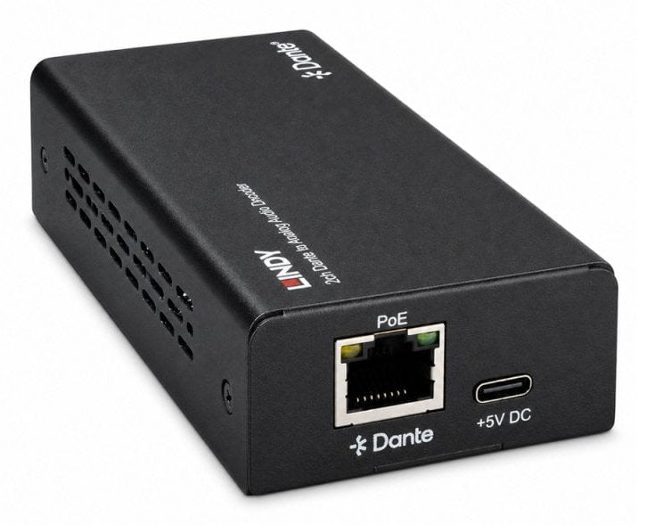 2ch Dante  To Analog Audio Decoder