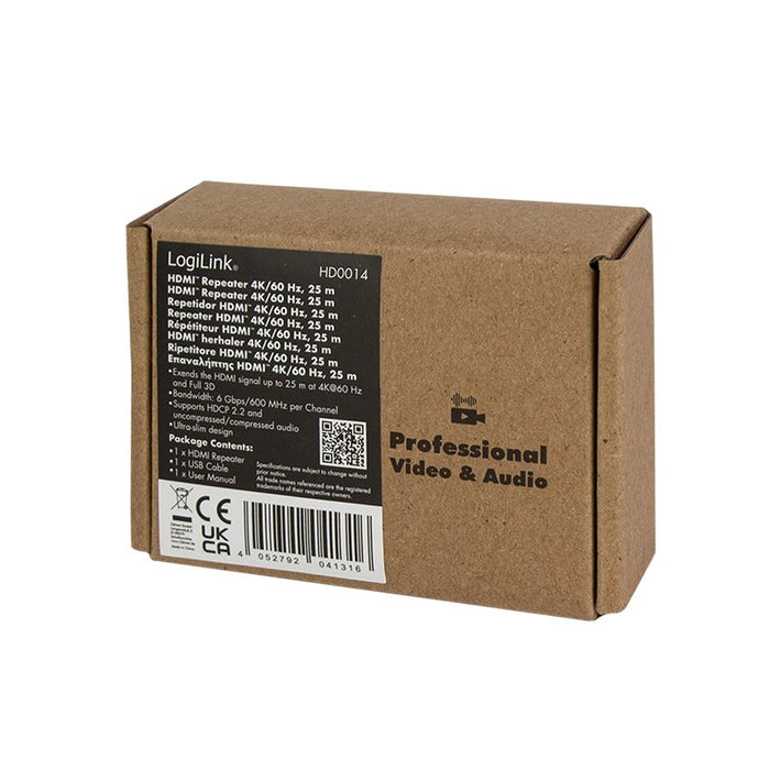 EAN 4052792041316 - LogiLink HD0014 repetidor y transceptor Repetidor de red 18000 Mbit/s Negro imagen 6