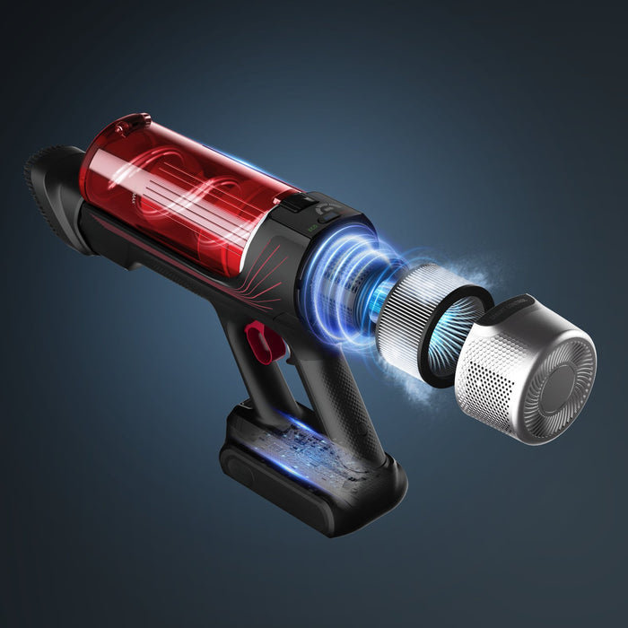 EAN 3221616046245 - Rowenta RH2077 Aspiradora escoba 2 en 1 Batería Secar Sin bolsa 0,4 L 250 W Negro, Rojo imagen 13