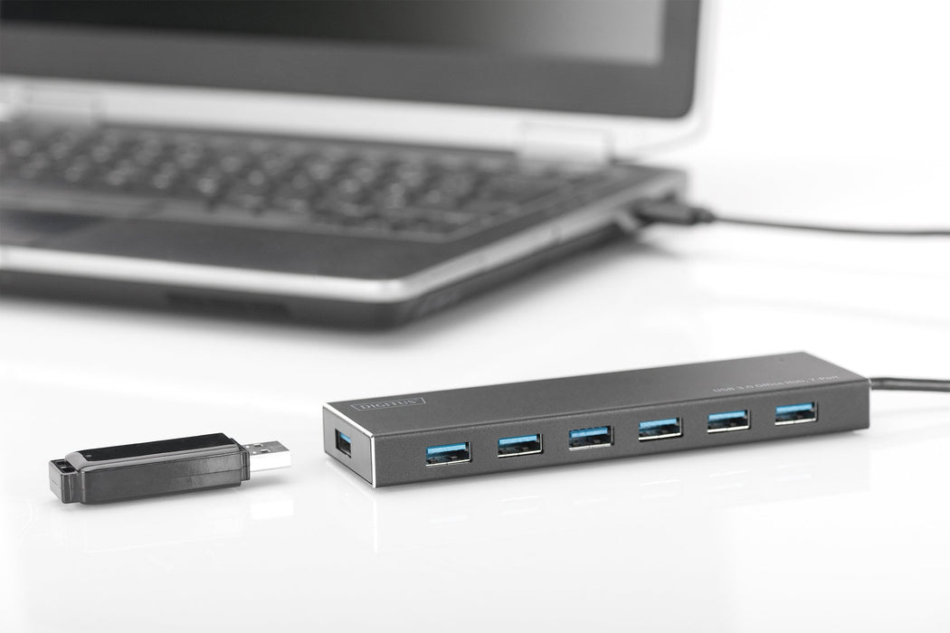 EAN 4016032447474 - Digitus DA-70241-1 hub de interfaz USB 3.2 Gen 1 (3.1 Gen 1) Type-A 5000 Mbit/s Gris imagen 6