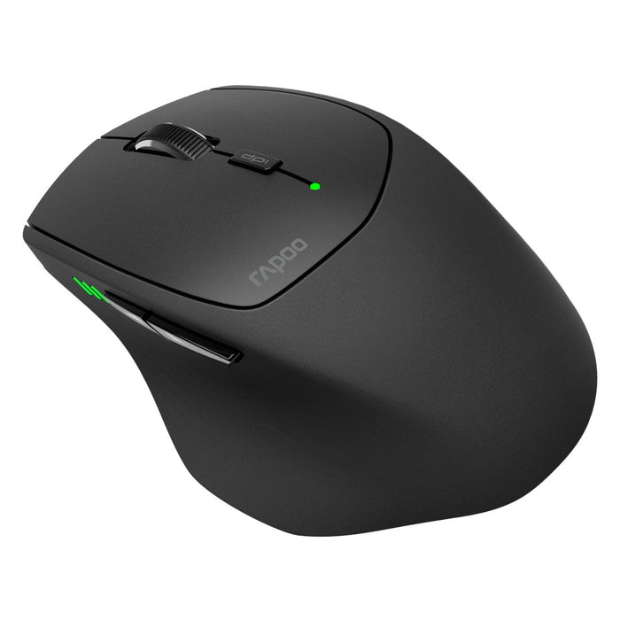 Rapoo Cableloses Multi-Mode-Deskset 9500m Qwertz Keyboard + Mouse Black