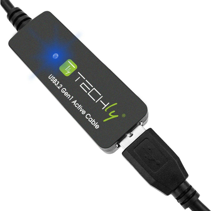 EAN 8059018368000 - Techly ICUR30100G cable USB USB 3.2 Gen 1 (3.1 Gen 1) 10 m USB A Negro imagen 7