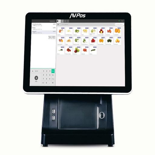 EAN 0733968052124 - AVPos AVP-K6000B-I5-8128 Terminal Punto Venta (TPV) 38,1 cm (15") 1024 x 768 Pixeles Pantalla táctil imagen 2