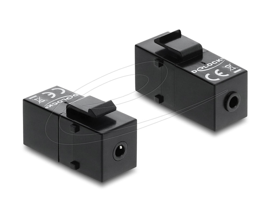 Keystone Modul Klinkenbuchse 3,5 Mm 4 Pin Zu Klinkenbuchse 3,5 Mm 4 Pin Schwarz