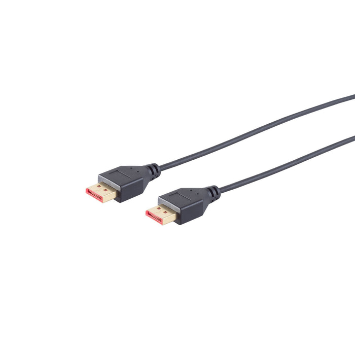 Displayport (St-St) 1,5m 8k 120hz Slim Chapado En Oro Negro