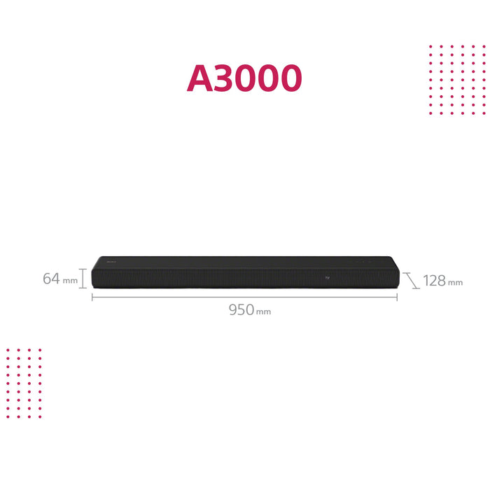 EAN 4548736134362 - Sony HT-A3000 Negro 3.1 canales 250 W imagen 3