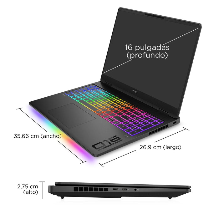 EAN 198990457772 - HP OMEN MAX 16-ah0000ns Intel Core Ultra 9 275HX Portátil 40,6 cm (16") WQXGA 32 GB DDR5-SDRAM 1 TB SSD NV imagen 6