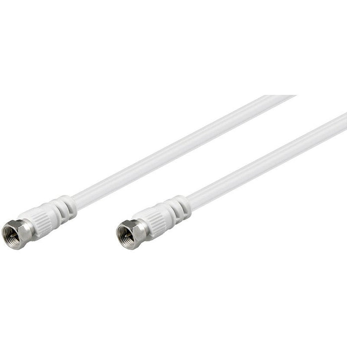 Sat Connection Cable, White, 20 M - F Plug <=> F Plug