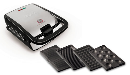 EAN 3045386371204 - Tefal SW854D sandwichera 700 W Negro, Acero inoxidable imagen 1