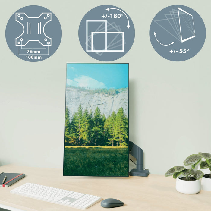 EAN 4002432134700 - Leitz 65380089 soporte para monitor 81,3 cm (32") Escritorio Gris Oscuro imagen 4