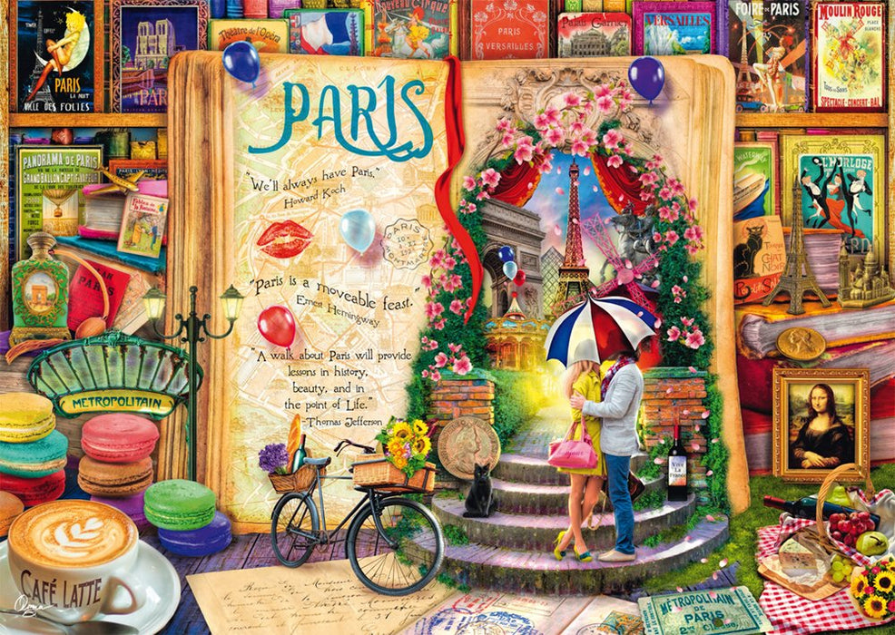 Schmidt Spiele Aimee Stewart: Recuerdos De París, Rompecabezas De 1000 Piezas 58599