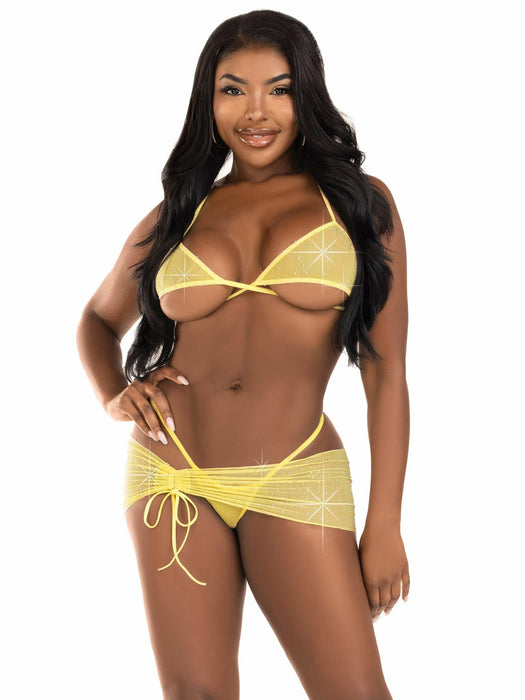 EAN 0714718570518 - Leg Avenue 81660_40306 conjunto de ropa interior y bodi Amarillo imagen 1