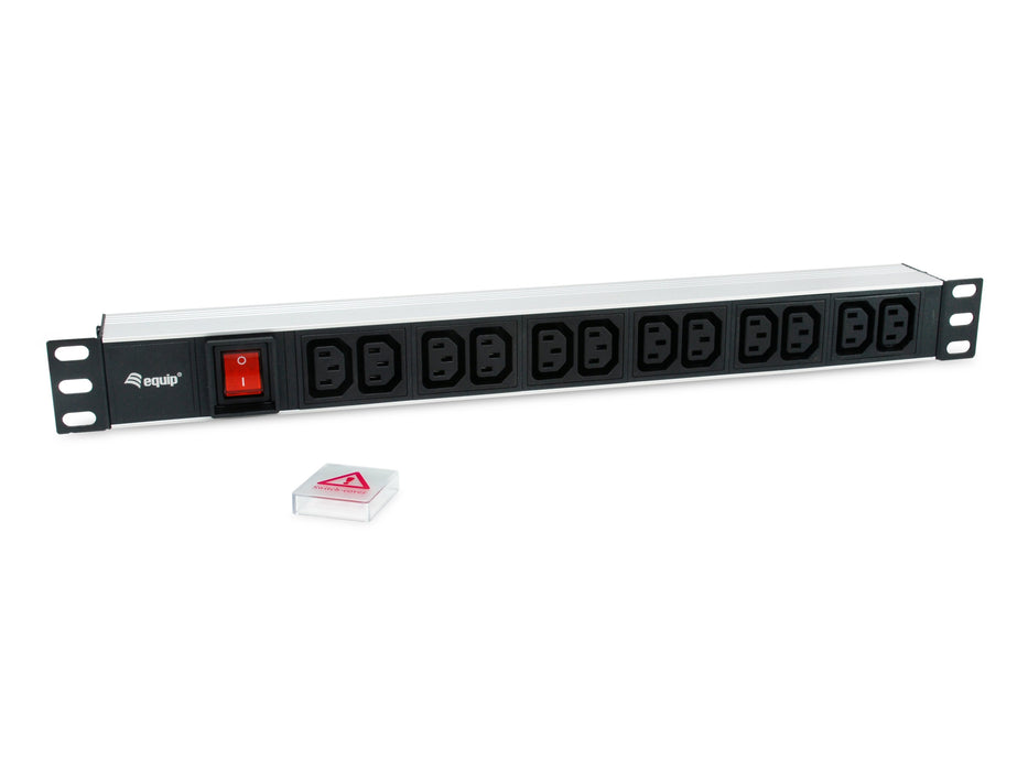 EAN 4015867238554 - Equip 333318 unidad de distribución de energía (PDU) 12 salidas AC 1U Negro, Plata imagen 4