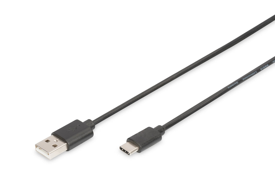 EAN 4016032455240 - Digitus AK-300154-018-S cable USB USB 2.0 1,8 m 2 x USB A USB C 0,48 Gbit/s Negro imagen 1