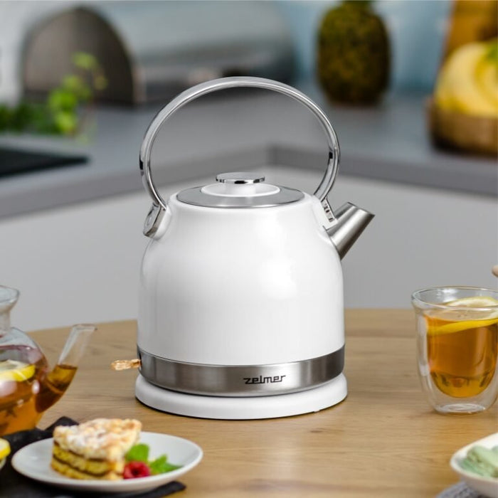 Tetera  Zelmer Zck7940 Eléctrica 1,5 L 2200 W Acero Inoxidable, Blanco