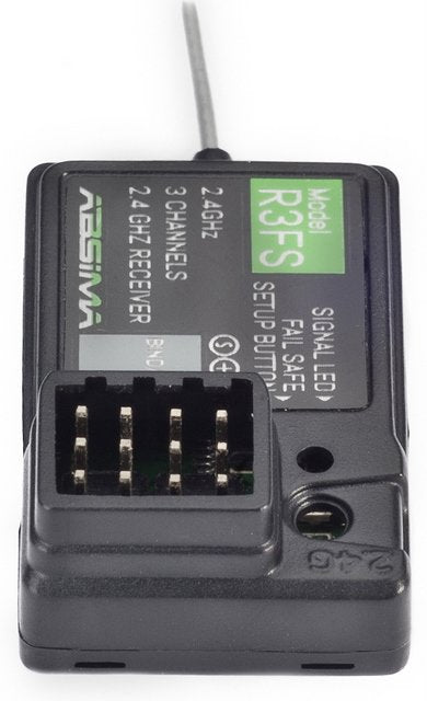 Absima R3fs 3-Canal Receptor 2.4 Ghz Stecksystem Jr Futaba