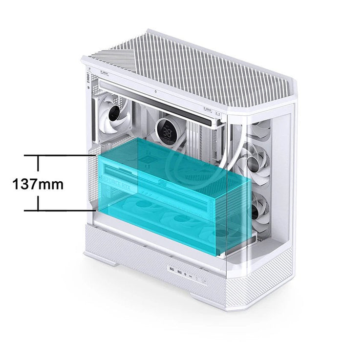 Jonsbo D400 Pc-Gehäuse, Midi Tower, Atx, Tempered Glass - Weiss