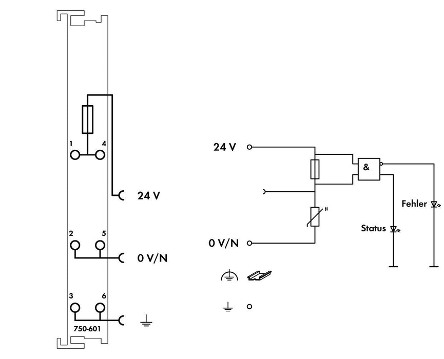 Wago 750-601 Potentialeinspeisung 24vdc 12x16x100mm