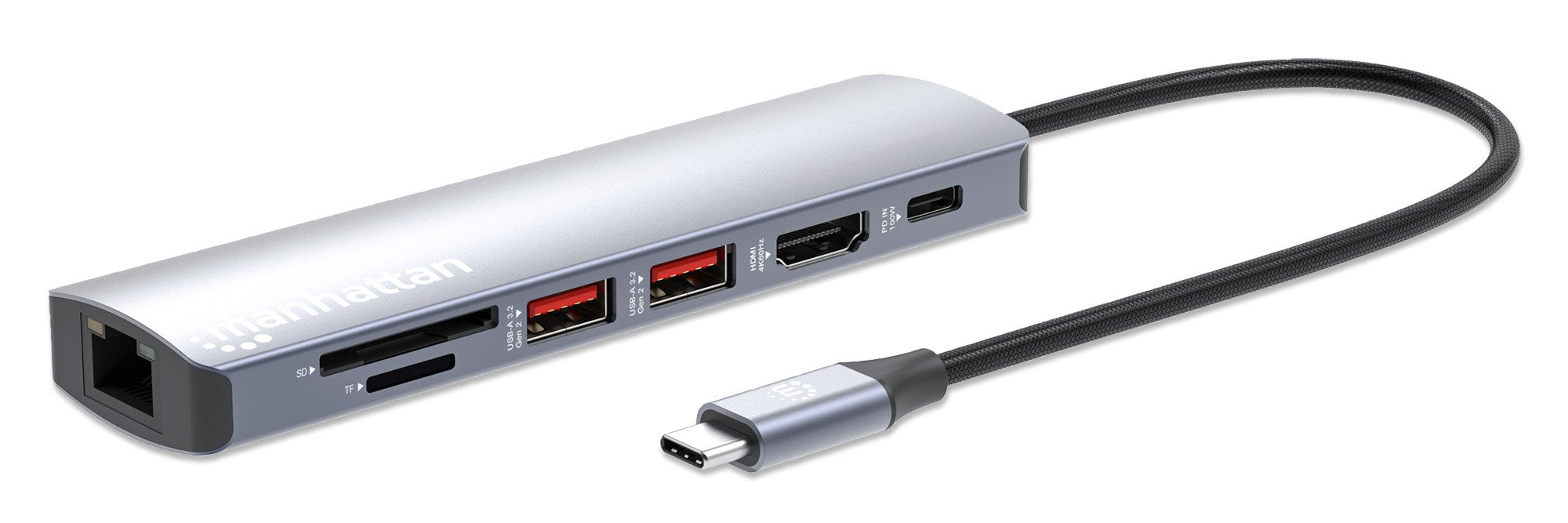 EAN 0766623153966 - Manhattan 153966 base para portátil y replicador de puertos Alámbrico USB 3.2 Gen 2 (3.1 Gen 2) Type-C Pl imagen 1