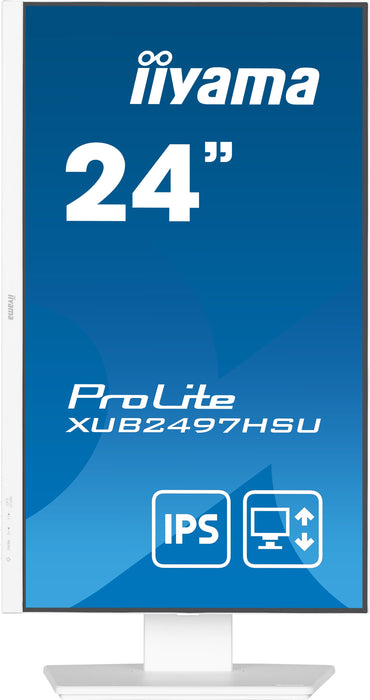 EAN 4948570125074 - iiyama ProLite XUB2497HSU-W2 pantalla para PC 60,5 cm (23.8") 1920 x 1080 Pixeles Full HD LED Blanco imagen 3