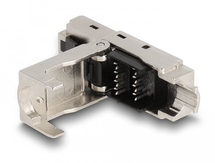 Delock Rj45 Macho A Lsa Con Protección Contra Tirones Y Cubierta Antipolvo Cat.6a Sin Herramientas