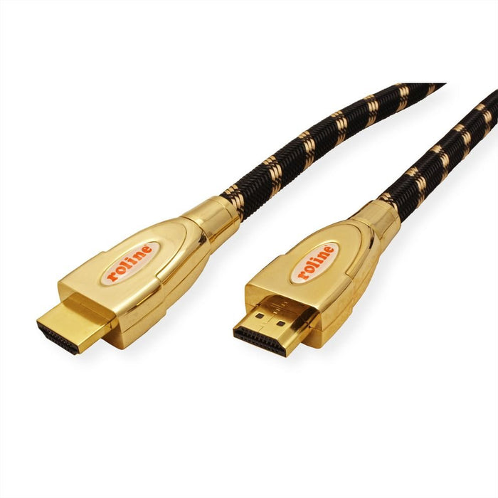 EAN 7611990131945 - ROLINE 11.04.5690 cable HDMI 1 m HDMI tipo A (Estándar) Negro, Oro imagen 2