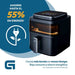 EAN 8426156017785 - Grunkel BLACKLIGHTFRYER freidora Sencillo 6 L Independiente 1400 W Freidora de aire caliente Negro imagen 4