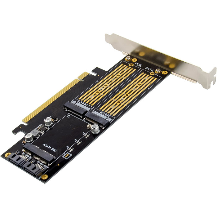Inline Pcie Tarjeta X16 A 2x M.2 - 1x Msata