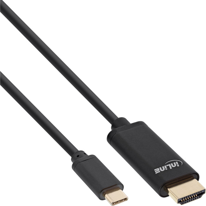 Adaptador Usb Inline, Usb Tipo C Macho A Hdmi Macho (Modo Alternativo Dp), 4k2k, Negro, 2 M